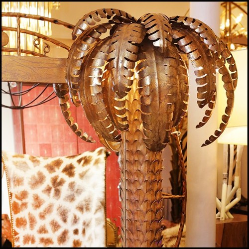 Mirror with frame in golded metal PC-Gilded Double Palmer