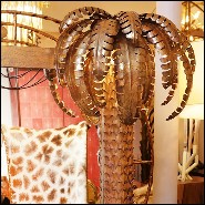 Mirror with frame in golded metal PC-Gilded Double Palmer