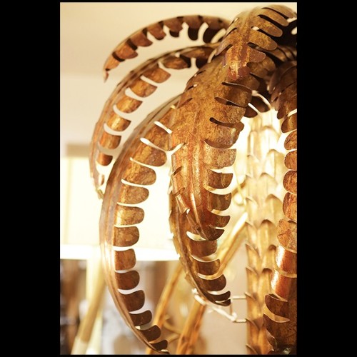 Mirror with frame in golded metal PC-Gilded Double Palmer