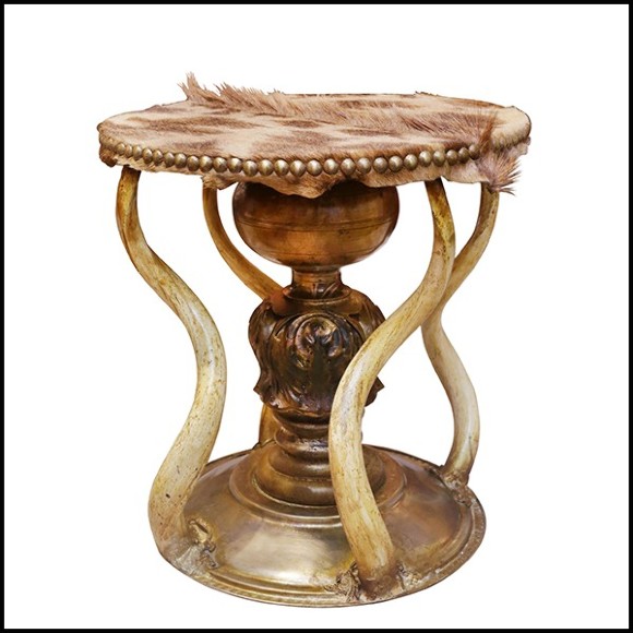 Side Table with Bronze Base PC-Girafle