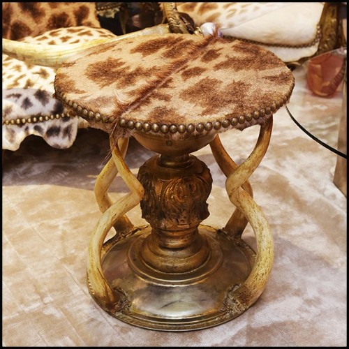 Side Table with Bronze Base PC-Girafle