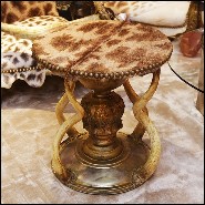 Table d'appoint avec base en bronze PC-Girafle