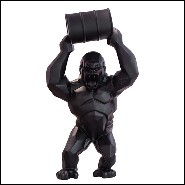 Sculpture en résine noir mat Orlinski PC-Gorilla Kong Black