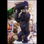Sculpture en résine noir mat Orlinski PC-Gorilla Kong Black