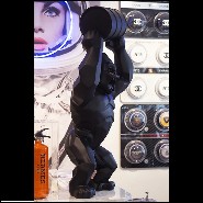 Sculpture en résine noir mat Orlinski PC-Gorilla Kong Black