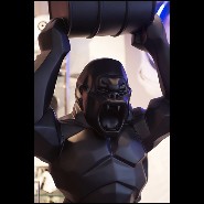 Sculpture en résine noir mat Orlinski PC-Gorilla Kong Black