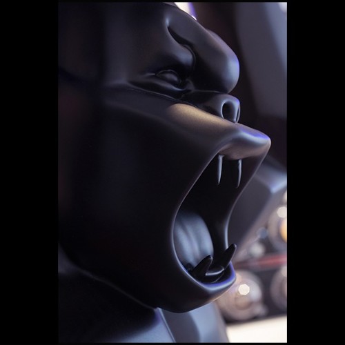 Sculpture en résine noir mat Orlinski PC-Gorilla Kong Black