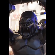 Sculpture in Black Matt Resine Orlinski PC-Gorilla Kong Black