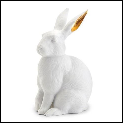 Sculpture en porcelaine 172-White Rabbit