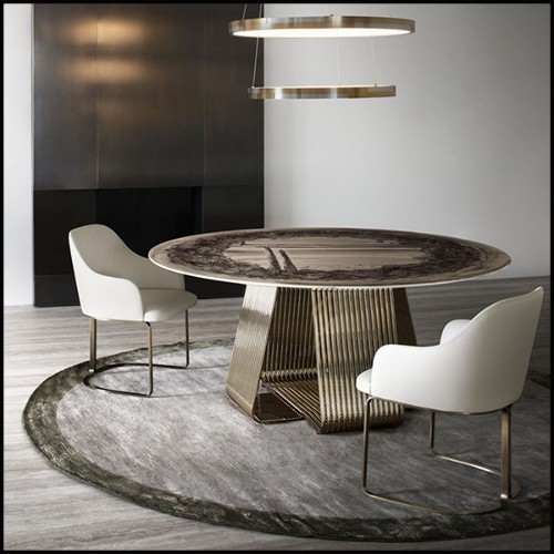 Fauteuil en cuir blanc 150-Sybil