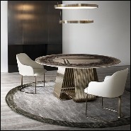 Fauteuil en cuir blanc 150-Sybil