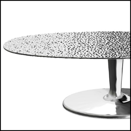 Table basse en aluminium moulé poli 30-Alu Drops