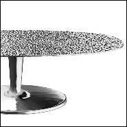 Table basse en aluminium moulé poli 30-Alu Drops