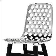 Chair in polished casted aluminium 30-Dotted