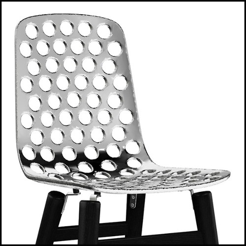 Chaise en fonte d'aluminium poli 30-Dotted