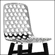 Chaise en fonte d'aluminium poli 30-Dotted