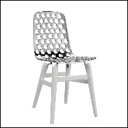 Chaise en fonte d'aluminium poli 30-Dotted
