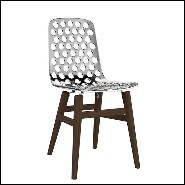 Chaise en fonte d'aluminium poli 30-Dotted