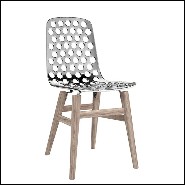 Chaise en fonte d'aluminium poli 30-Dotted