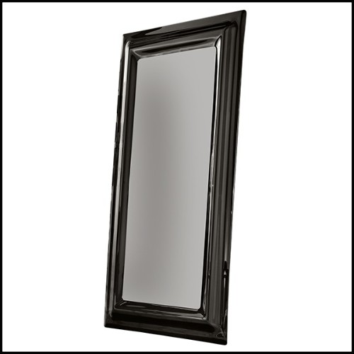 Mirror with smoked fused glass frame 146-Smocked Black Rectangular
