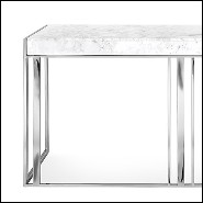 Console Table with metal structure in copper finish or gold or chrome with white marble top 162-Villa