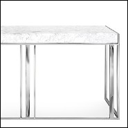 Console Table with metal structure in copper finish or gold or chrome with white marble top 162-Villa