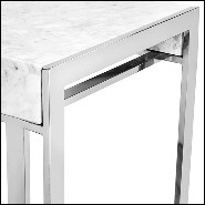 Console Table with metal structure in copper finish or gold or chrome with white marble top 162-Villa