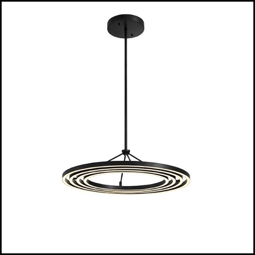 Chandelier finition bronze avec lumières LED intégrées 24-Cassini