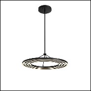 Chandelier finition bronze avec lumières LED intégrées 24-Cassini