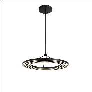 Chandelier in bronze finish with integrated LED lights 24-Cassini