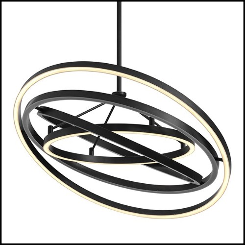 Chandelier in bronze finish with integrated LED lights 24-Cassini
