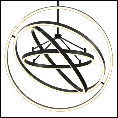 Chandelier finition bronze avec lumières LED intégrées 24-Cassini