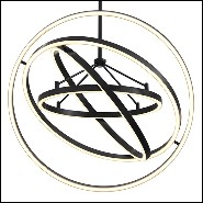 Chandelier finition bronze avec lumières LED intégrées 24-Cassini