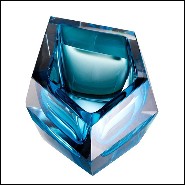 Cendrier en verre cristal 24-Alma Blue