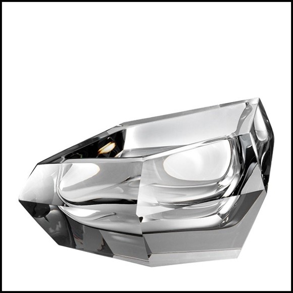 Ashtray in crystal glass 24-Alma Grey