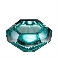 Bowl in crystal glass 24-Las Hayas Turquoise