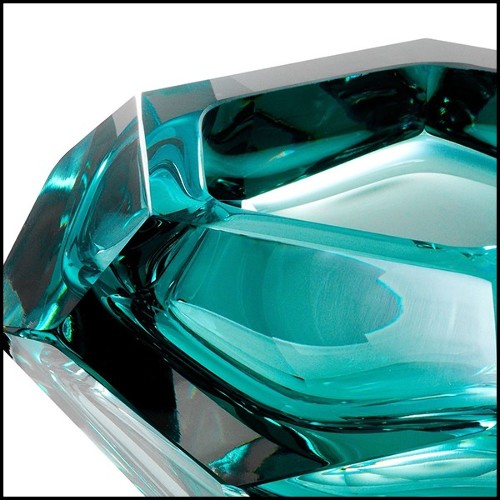 Bowl in crystal glass 24-Las Hayas Turquoise
