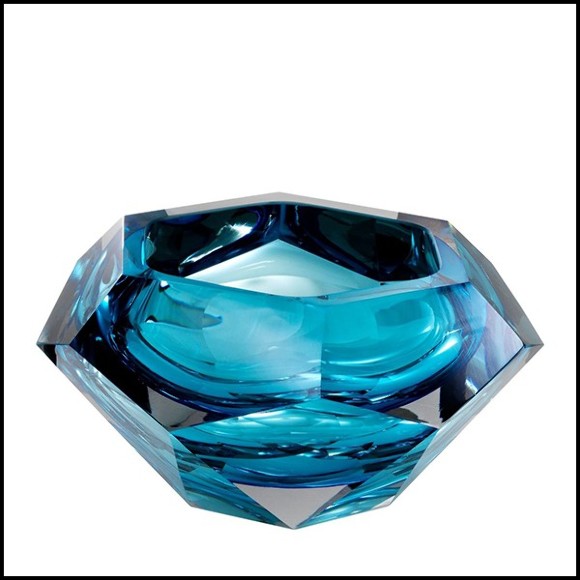 Bowl in crystal glass 24-Las Hayas Blue