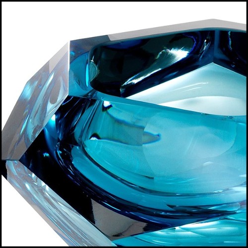 Bowl in crystal glass 24-Las Hayas Blue