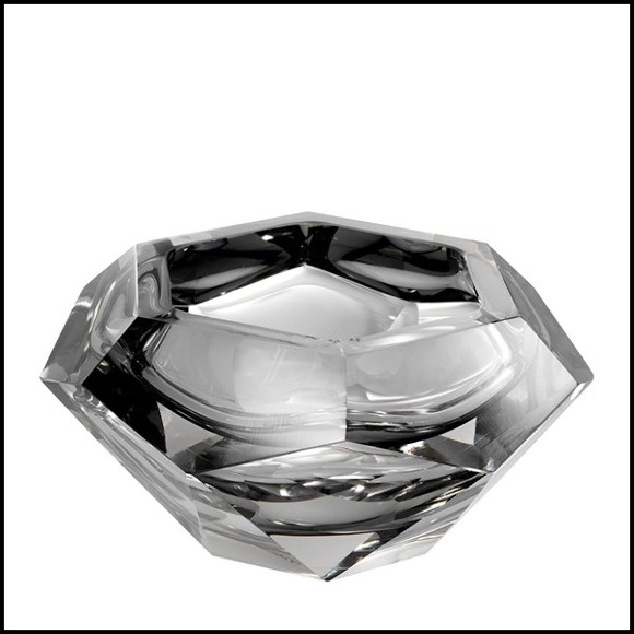 Bowl in crystal glass 24-Las Hayas Grey