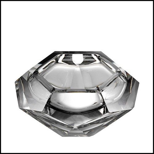 Bowl in crystal glass 24-Las Hayas Grey