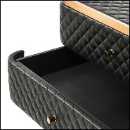 Chevet en laiton brossé finition style cuir 24-Monfort