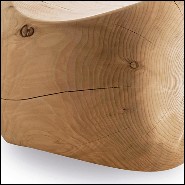 Stool in Solid Cedar 154-Cocoona Shape 1