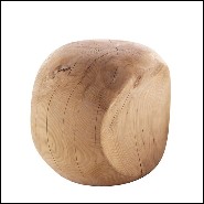 Stool in Solid Cedar 162-Cocoona Shape 2