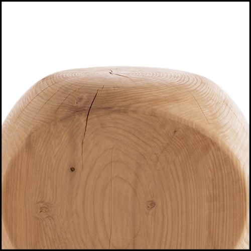 Stool in Solid Cedar 162-Cocoona Shape 3