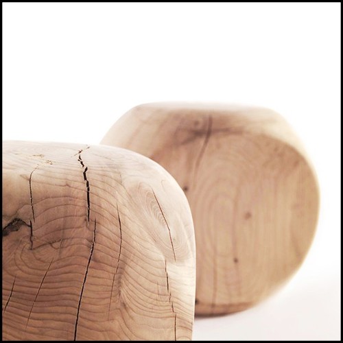 Tabouret en cèdre massif 162-Cocoona Shape 3