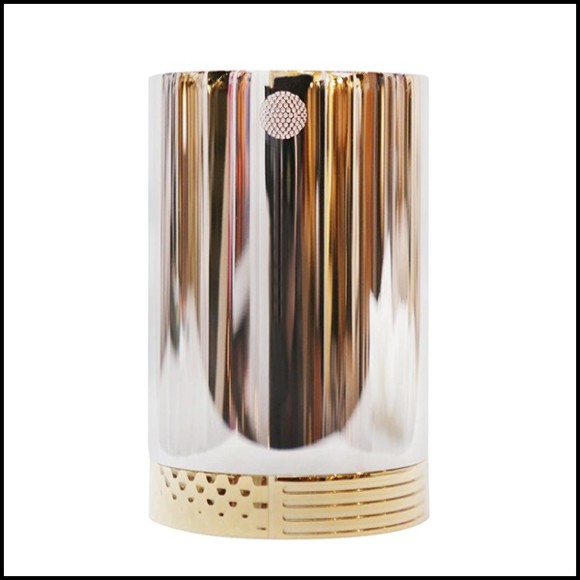 Porte-crayons en laiton massif poli en or blanc PC-Golfer