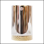 Porte-crayons en laiton massif poli en or blanc PC-Golfer