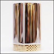 Porte-crayons en laiton massif poli en or blanc PC-Golfer