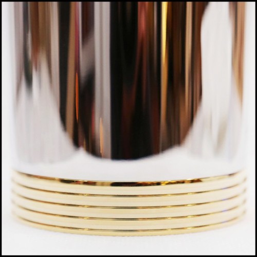 Porte-crayons en laiton massif poli en or blanc PC-Golfer